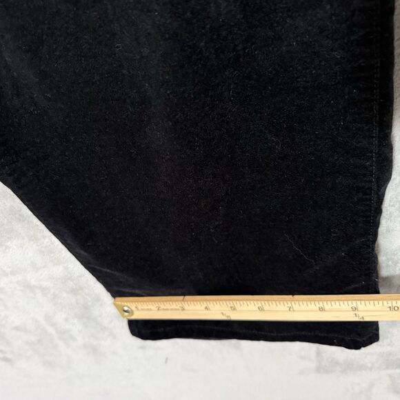 J Jill Velvet Pants 16P Black Petite Straight Leg Soft Stretch Luxe Minimalist - Picture 7 of 9